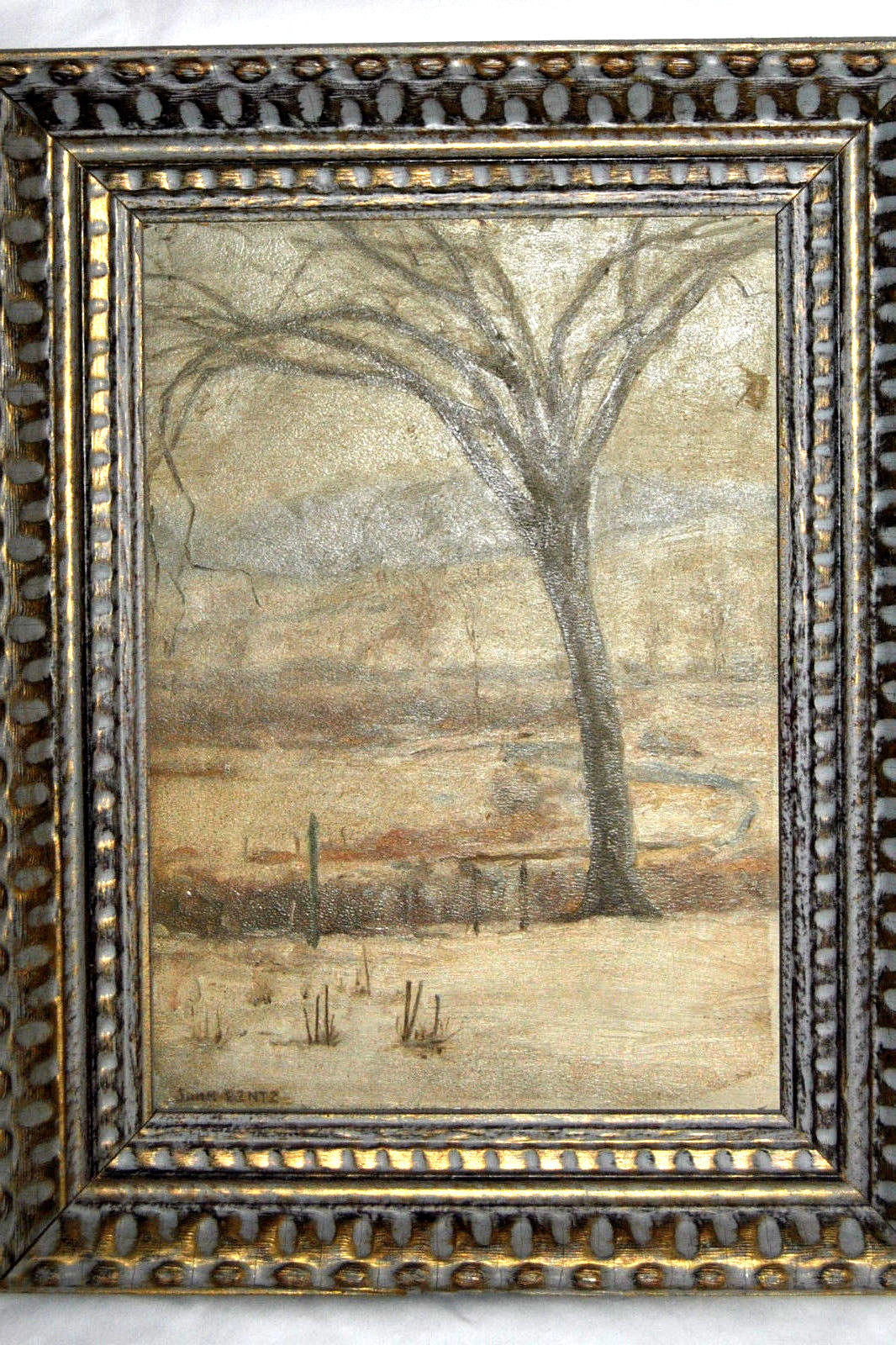 Antique JOHN BENTZ Original Oil on Board Painting Signed Framed Listed Artist. eBay