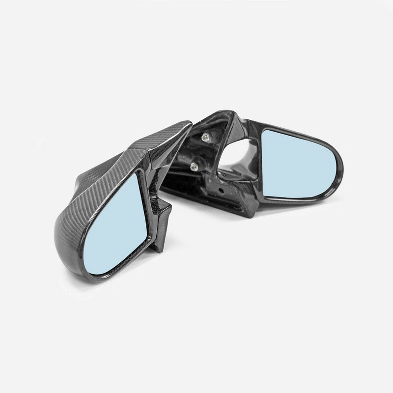 Espejo retrovisor aerodinámico de fibra de carbono 2 piezas para Toyota Supra mk3 JZA70 LHD Foto 3 de 4