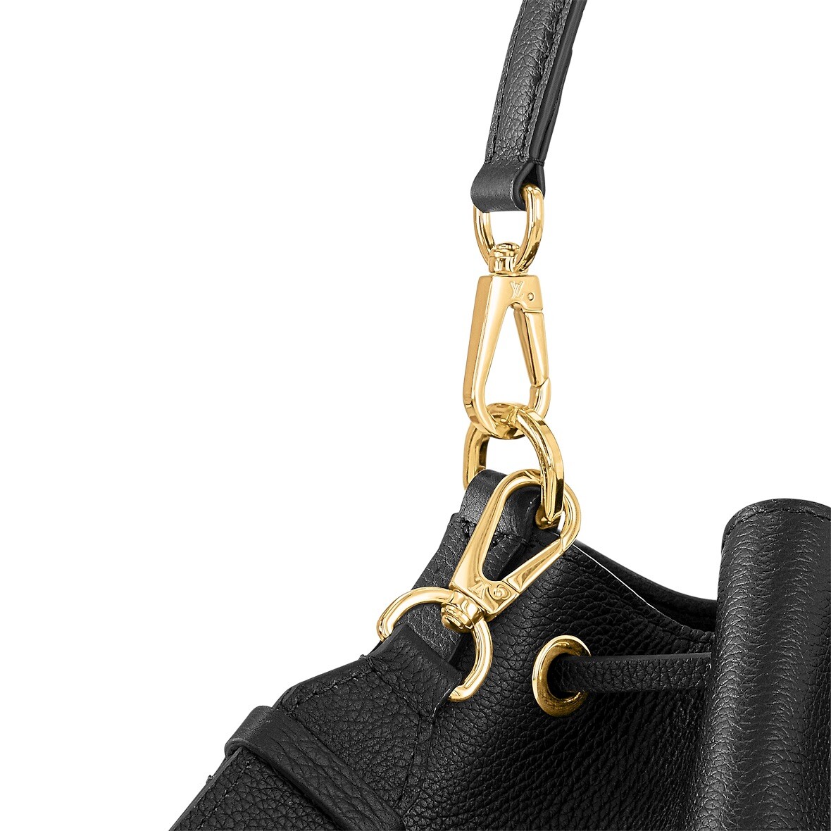 Brand New Louis Vuitton Lockme Black Leather Bucket (M57687) Bag w  