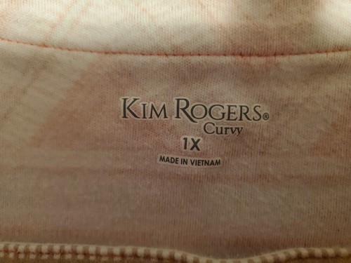 Kim Rogers Ladies S/S Curvy Knit Pullover Square Neck Tee Size 1X - Picture 4 of 4