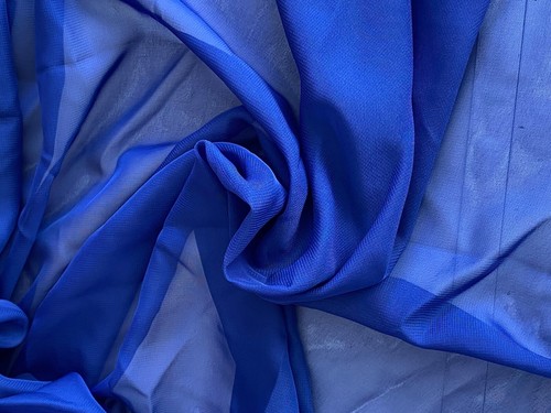 Bundle 5.65 Meters Royal Blue Premium Chiffon Fabric dress sewing soft chiffon - Picture 9 of 9