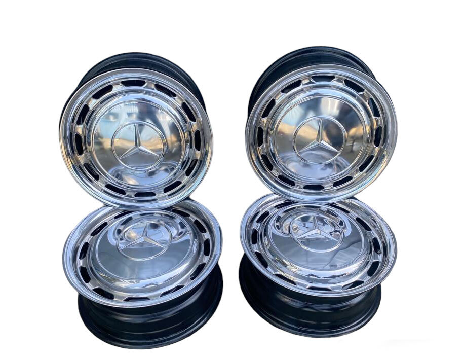 Steel Rims for Mercedes Benz Original With Chrome Hub Caps 5,5J 14 