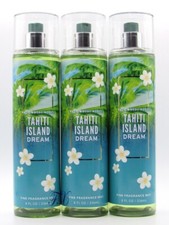 BATH  BODY WORKS TAHITI ISLAND DREAM MIST BODY SPRAY 8 OZ LOT OF 3 PCS 