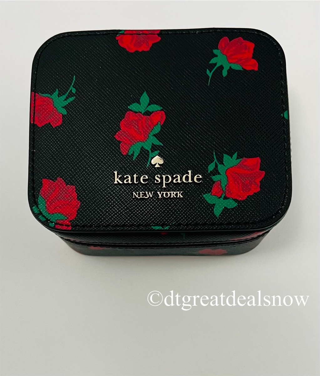 Kate Spade Madison Jewelry Box Holder Ditsy Rose Toss Print KE812