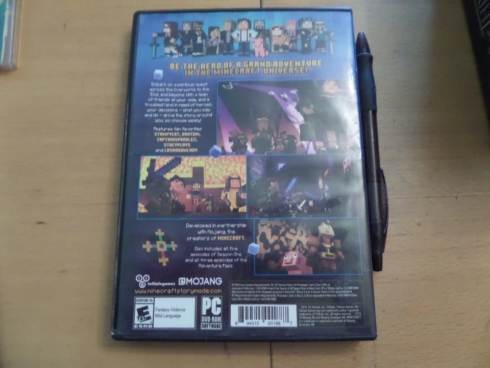 Minecraft: Story Mode - The Complete Adventure (PC DVD-ROM, 2016)** Windows XP** - Image 3 of 3
