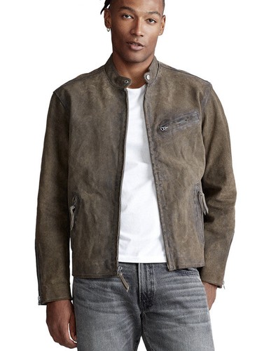 $698 Polo Ralph Lauren XXL Grey Suede 