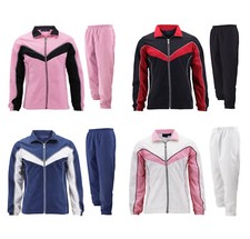 Women's Working Out Gym Jogger Fitness Running Straight Leg Casual Tracksuit Set