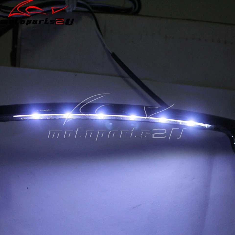 Curved Laydown License Plate Mounted & LED Light Plate Frame for Harley-Davidson - Image 4 of 4