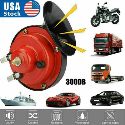2PCS 12V 300DB Super Horn Snail Waterproof Horn For Motorcycle Truck SUV Boat