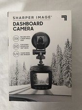 Sharper Image Dash Cam Camera for Dashboard 270 Degrees View - Black