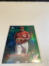 2018 Bowman Chrome Trending Taylor Trammell Green Refractor /99 Mariners Rookie