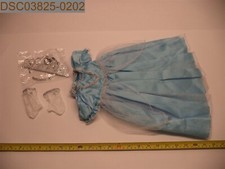 Blue Princess Dress with gloves  tiara for 18" Doll 400BLUE, ONE SIZE 51561651