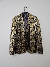 Cloud Style Black And Gold Dinner Jacket Size 4xl