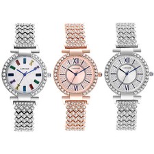 Fashion Bling Rhinestone Watch Waterproof Quartz Wristwatch for Women Ladie Gift