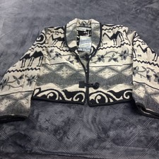 Flashback Cropped Tapestry Blazer womens M Vintage Aztec Southwest 100% Cotton