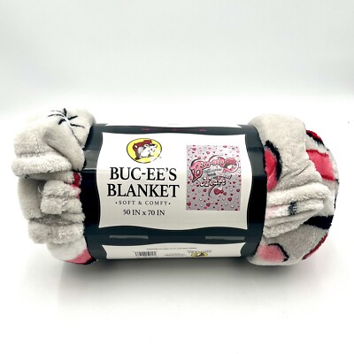 Buc-ees Valentine s Day Blanket Themed Plush 50x70 Throw 2024 Collectible RARE