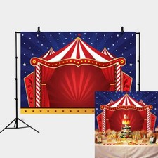 Circus Photo Landscape Backdrop Theater Clown Background Party Decor Polyester