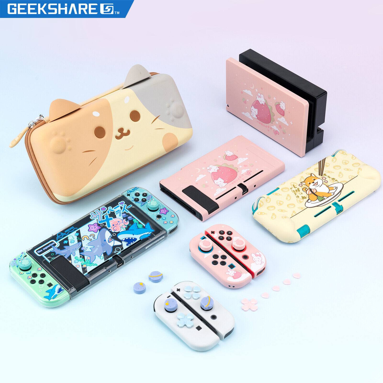  IINE Joy-con PC Cover Compatible with Nintendo Switch,  Anti-Slip Hard Shell Game Themed Joy-Con Case, Joy-con Accessory Skin  Protective Cover : Video Games