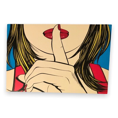 IKEA SOLMYRA Sssshhh AZZOPARDI Lips Decor 1999 Wall Art￼ Modern