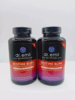 Dr Emil Nutrition Bedtime Burn PM Fat Burner Sleep Aid Pills 60 Count, Pack of 5