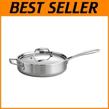 All-Clad Stainless Steel 3-Qt Saut Pan, Dishwasher-Safe