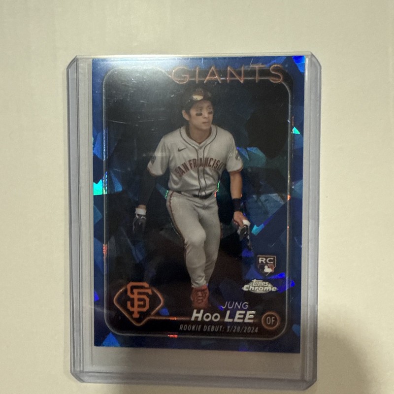 2024 Topps Chrome Sapphire Rookie Debut Jung Hoo Lee Blue San Francisco #USCS343