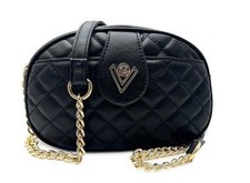 Valentino Orlandi Quilted “V” Gold Tone Logo CAMERA Crossbody Shoulder Bag New