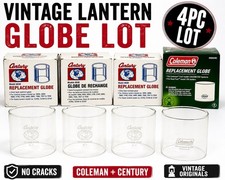 Vintage Lantern Globe Lot Coleman  Century 8938 Replacement Glass 4pc