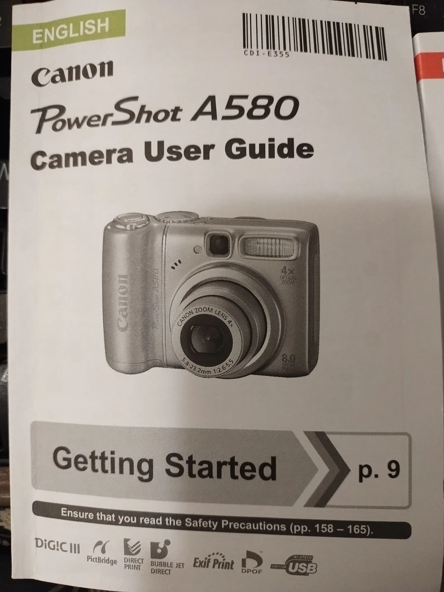 Canon Powershot A580 Digital Cameras with Built - in Flash for