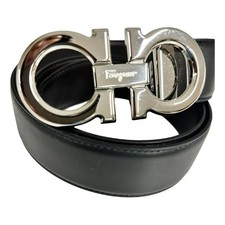 Salvatore Ferragamo men's reversible leather belt double Gancini buckle. 48/115