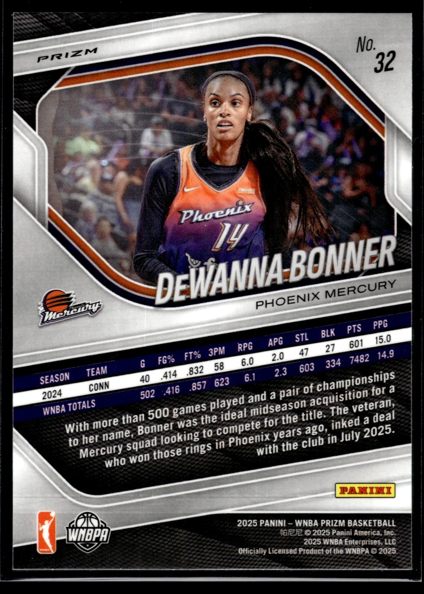 DeWanna Bonner 2025 Panini Prizm WNBA Green Prizm Card #32 | eBay