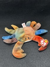 Ty Beanie Babies Claude the Crab 1996 PVC Grandes Colores Tie-dye