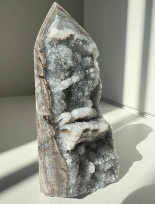 171g - 'Sphalerit' Druzy Quartz Tower | Funkelnder Kristall | Innere Mongolei