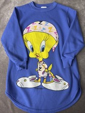 90's Double Sided Tweety Pajamas Girl's Size 8 Looney Tunes Wormser USA