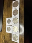 Ike Dollars / Kennedy Half Dollars Mixed Lot 7 Coins