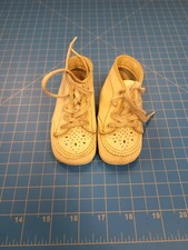 Antique Baby Shoes Leather Lace Up Infant Toddler First Walker Display Prop