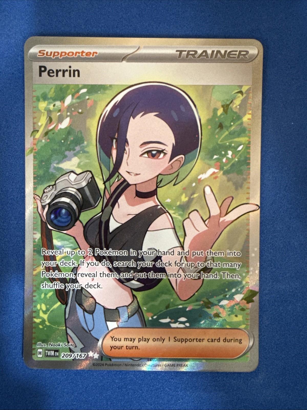 Pokémon TCG Trainer Perrin Holo Rare Twilight Masquerade 209/167 NM Pack Fresh