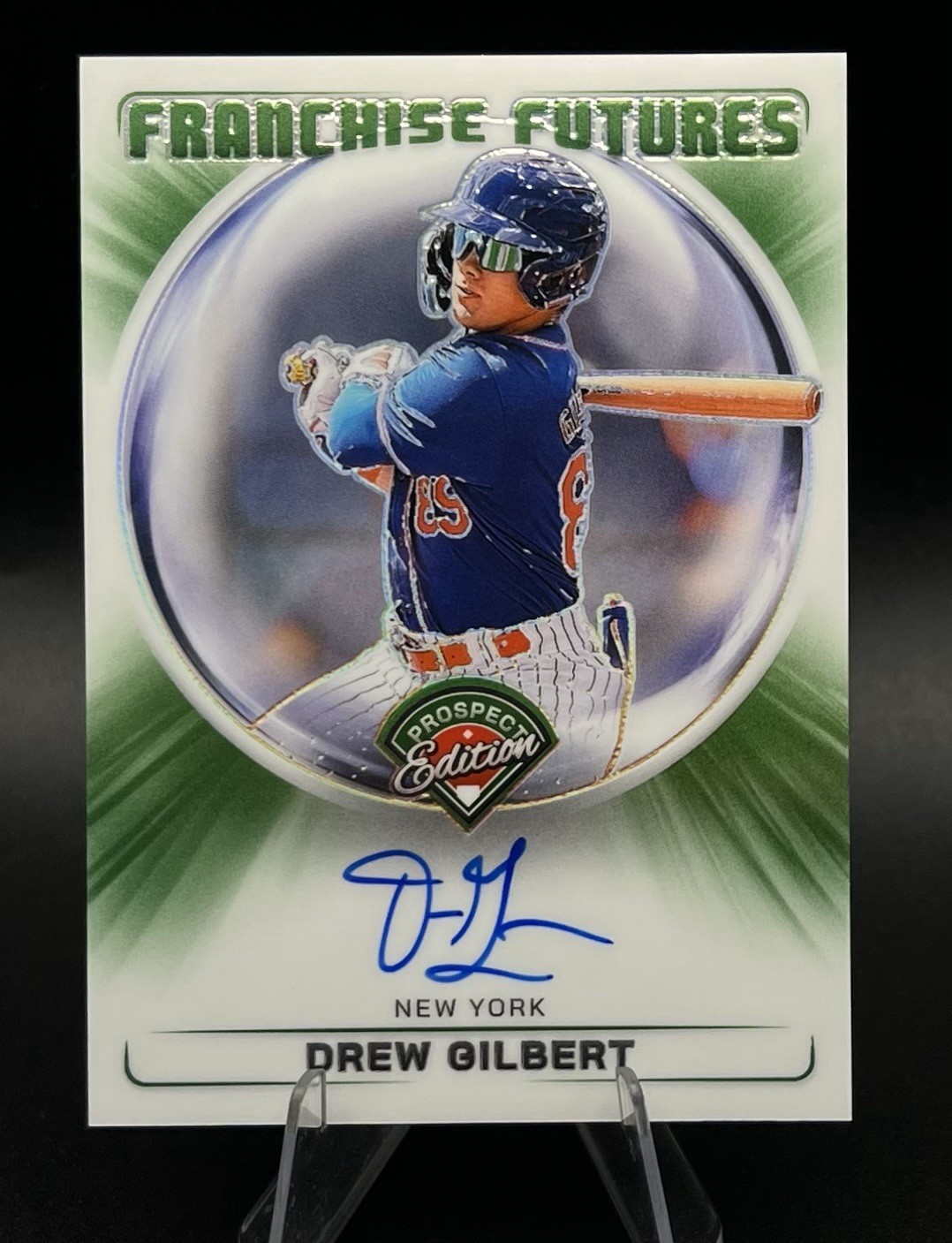 Drew Gilbert Auto Green 2024 Panini Prospect Edition Baseball Franchise Futures