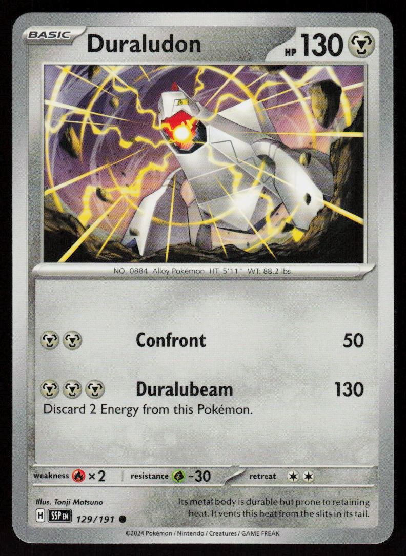 Duraludon 129/191 Common Surging Sparks Pokemon Near Mint