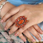 Multi Carnelian Gemstone Ring, 925 Silver Ring Wedding Ring Jewelry, Ha All Size