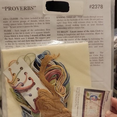 Design Works Crafts Proverbs Cross Stitch Kit 9x22 Needle Fabric Floss Pattern