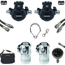 SF-1: Apeks XTX 50 set doppi dispositivi - double swivel - gomma HD - SPG 0-360 bar