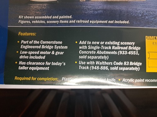 Walthers HO #933-3070 Operating Single-Track Railroad Bascule Bridge -- Kit NIB - Picture 3 of 14