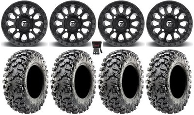 Fuel Vector 14'' Wheels MB 28'' Carnivore R/T Tires Can-Am Renegade Outlander
