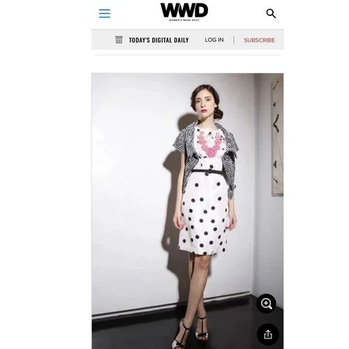 Abito Kate Spade taglia 6 tubino a pois volant rosa seta classico retrò swing 50