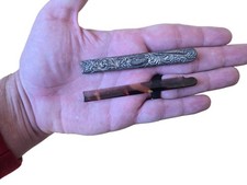 Antique Sterling Silver Folding Mustache Comb Art Nouveau 1895-1910