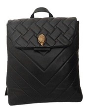 Kurt Geiger Kensington Large Black Leather Quilted Backpack 