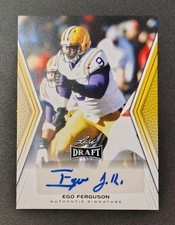 2014 EGO FERGUSON LEAF DRAFT GOLD RC AUTO A-EFI LSU TIGERS CHICAGO BEARS NM/MT