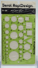 Berol RapiDesign R-50 Pocket Pal Drafting Template Stencil Drafting