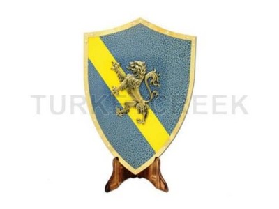 Medieval Warrior Noble Knight Rampant Lion Display Shield 25'' Display Shield